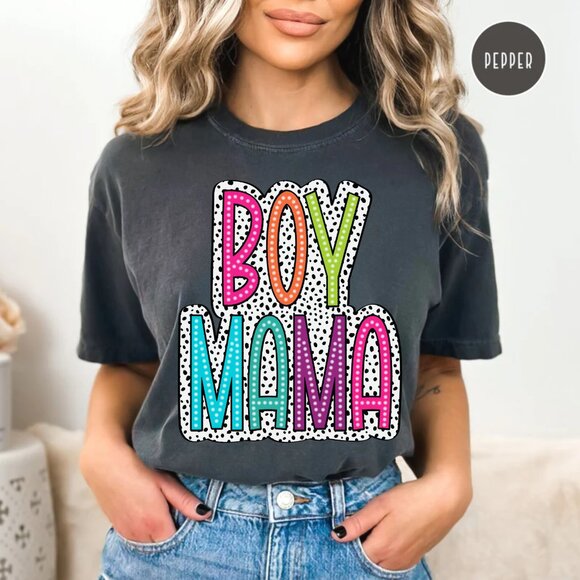 Boy Mama T-Shirt, Boy Mom Shirt, Comfort Color Tee - Picture 10 of 12